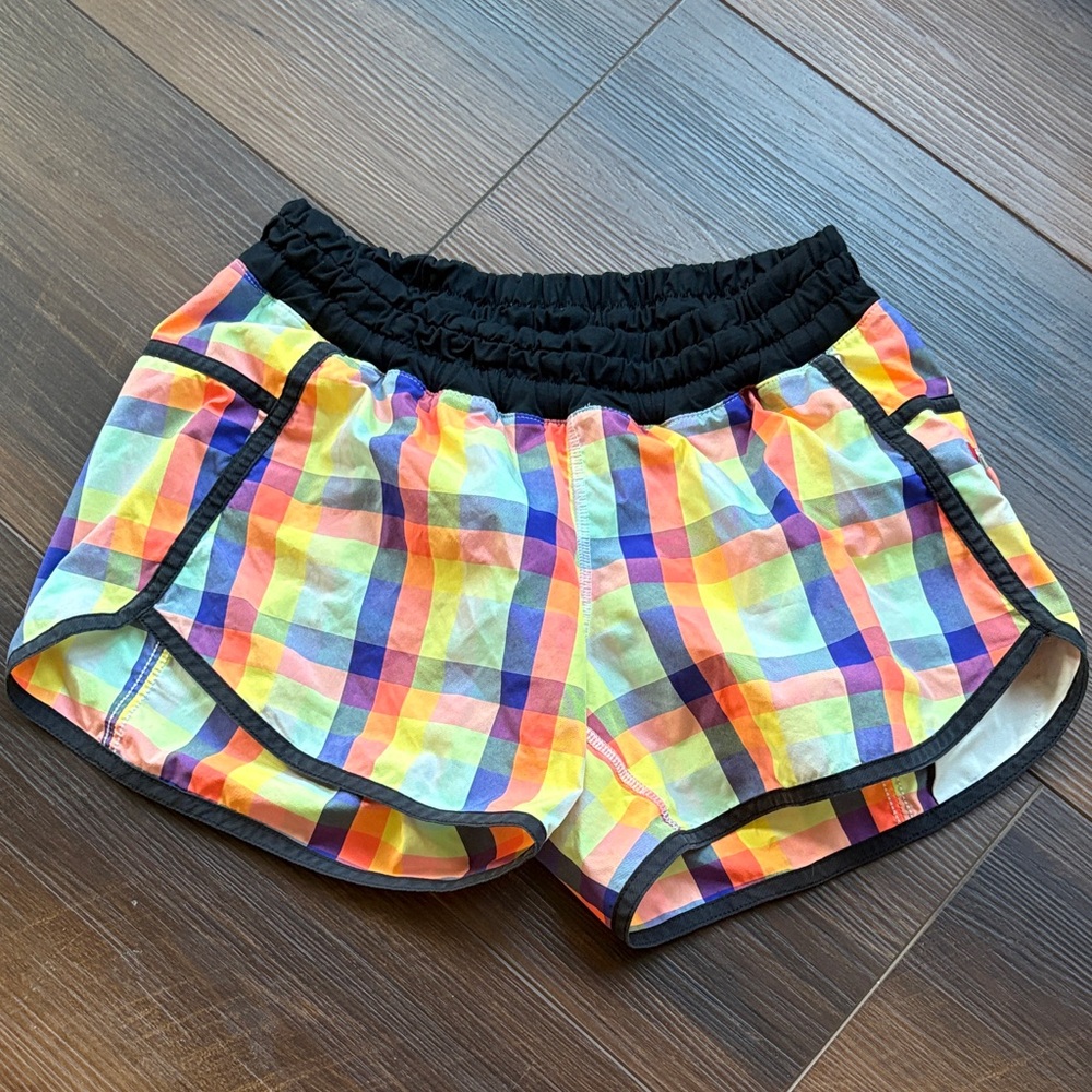 Lululemon Multicolor Plaid Running Shorts- SeaWheeze Special Edition
